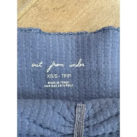 Out from Under by Urban Outfitters Bundle (2) Blue/Cream Cropped tank Tops. XS/S - Picture 7 of 7